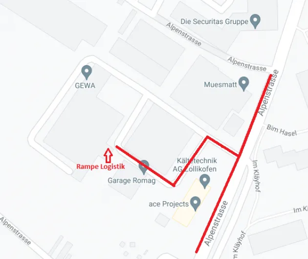 Anfahrt Rampe Logistik